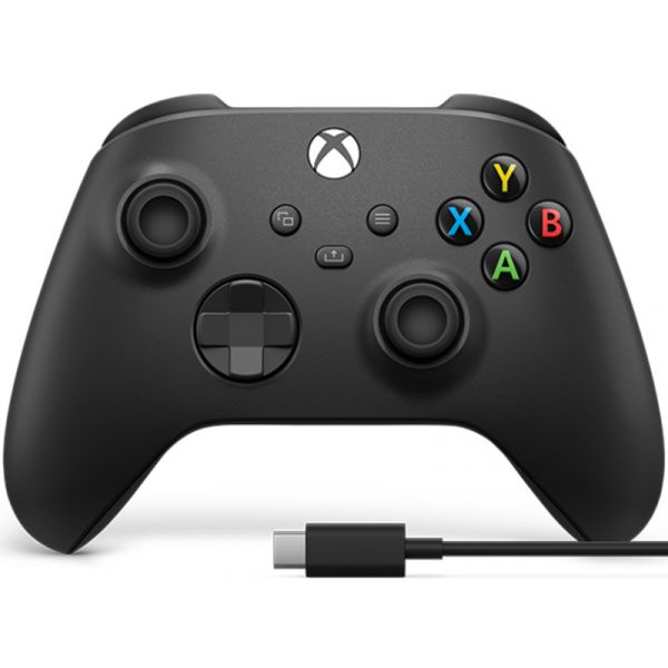 Microsoft Xbox Series Gamepad, kontroller, Carbon Black + USB-C kábel