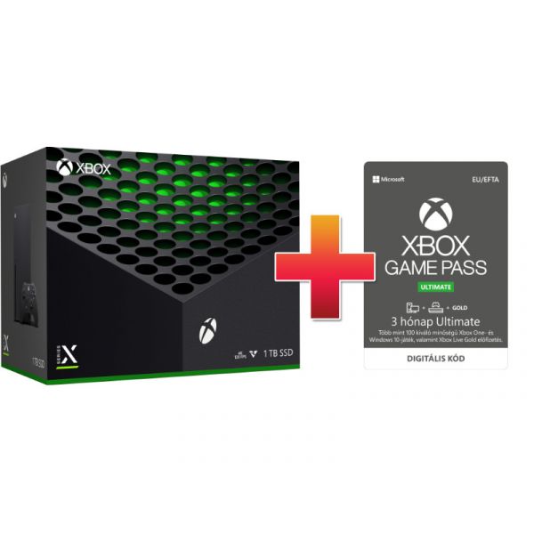 Xbox Series X 1TB, UK + plug + 3 hónap Game Pass Ultimate