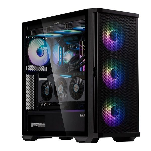 ZALMAN Z10 RGB Tápegység nélküli Midi ATX PC ház, Fekete