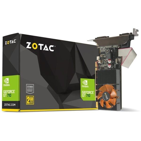 ZOTAC Videókártya PCI-Ex16x nVIDIA GT 710 2GB DDR3 (ZT-71310-10L)