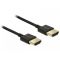 DELOCK HDMI male/male összekötő kábel 3D 4K Slim Premium, 3m (84774)