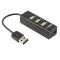 YENKEE YHB 4001BK USB2.0 4-portos HUB (45007826) fekete
