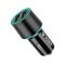 YENKEE YAC 2136  QC 3.0 dupla USB autós gyorstöltő (30017862) fekete