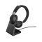 JABRA Evolve2 65 UC Duo Stereo Bluetooth Vezeték Nélküli Fejhallgató, Mikrofon + Töltő állomás (26599-989-989)