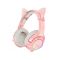 Onikuma K9 RGB USB 7.1 Virtual Gaming Fejhallgató, Cicafüles (K9 PINK RGB USB 7.1 VIRTUAL) Pink