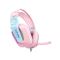 Onikuma X13 Vezetékes Gamer Fejhallgató RGB világítással, pink