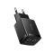 BASEUS COMPACT hálózati töltő 2 USB aljzat (10.5W, gyorstöltő) FEKETE