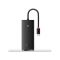 BASEUS LITE Type-C HUB 4in1 (passzív, 4 USB+Type-C aljzat + Type-C kábel, 25cm) FEKETE