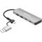 SANDBERG Hub és elosztó, USB-C/A to 2xUSB-A+2xUSB-C Hub (136-64)