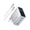 Anker Charger (140W, 4-Port, PD 3.1) with USB-C Cable Silver