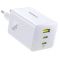BASEUS ENERFILL FE11 hálózati töltő USB+2 Type-C aljzat (100W, PD gyorstöltő 3.0), fehér