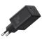 BASEUS CUBE hálózati töltő USB+Type-C aljzat (20W, GaN, PD gyorstöltő 3.0), fekete