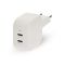 Nedis WGCHA45WWT 45W, GaN, PD3.0, 2x USB-C Gyorstöltő