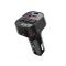 XO BCC17 bluetooth FM transmitter autós töltő USB+Type-C aljzat (v5.3, 30W, gyorstöltő, LED kijelző) FEKETE (XO-BCC17)