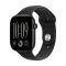 Apple Watch Series 12 GPS + Cellular 46mm Black Aluminium Case with Black Sport Band - M/L (MJG94MP/A)