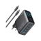 ANKER Hálózati Töltő, 3xUSB-C 1xUSB-A 140W, sötétszürke - B2697GZ1