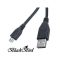BlackBird BH1275 USB Összekötő Kábel A-B, 5 m, Male/Male