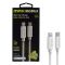 Max Mobile CA-001 Lightning - USB-C Adat- és töltőkábel (3858892933787) Fehér
