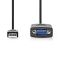 Nedis USB - RS232 kábel, 90cm (CCGW60852BK09)