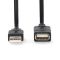 Nedis USB2.0 hosszabító kábel, hossz 1m, CCGL60010BK10