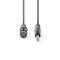 Nedis félprofi audió kábel COTH15120GY30, 6,35mm monó jack dugó - 3p XLR aljzat, hossz 3m, rugalmas