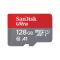 SANDISK ULTRA MICROSDXC 128GB + SD ADAPTER 140MB/S A1 CLASS 10 NS (SDSQUAB-128G-GN6MA)