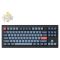 Keychron V3 Max Bluetooth / vezeték nélküli HU Gateron Jupiter Banana mechanikus billentyűzet, fekete-kék (V3M-D4Z-HU)