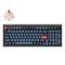 Keychron V5 Max Bluetooth / vezeték nélküli HU Gateron Jupiter Red mechanikus billentyűzet, fekete (V5M-D1Z-HU)