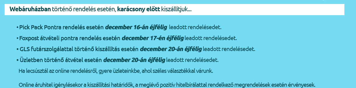 Ünnepi nyitvatartás